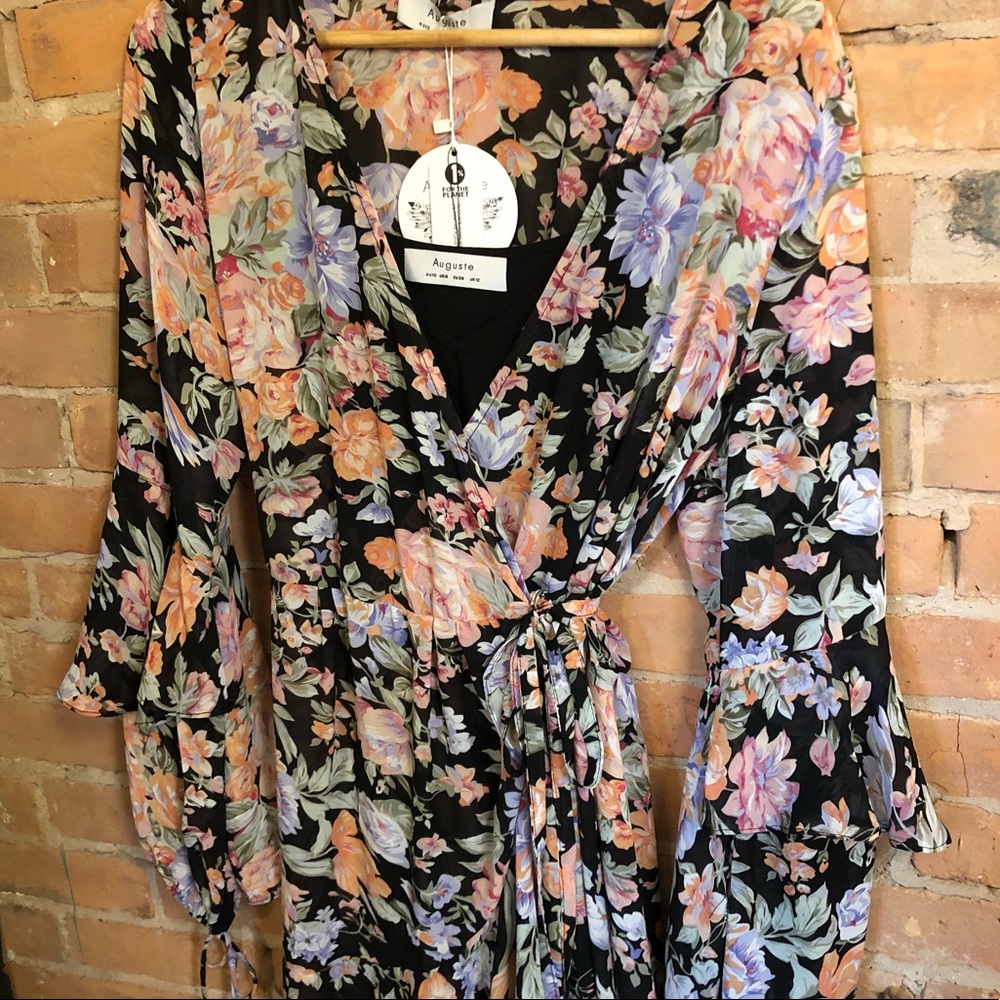 Floral wrap dress